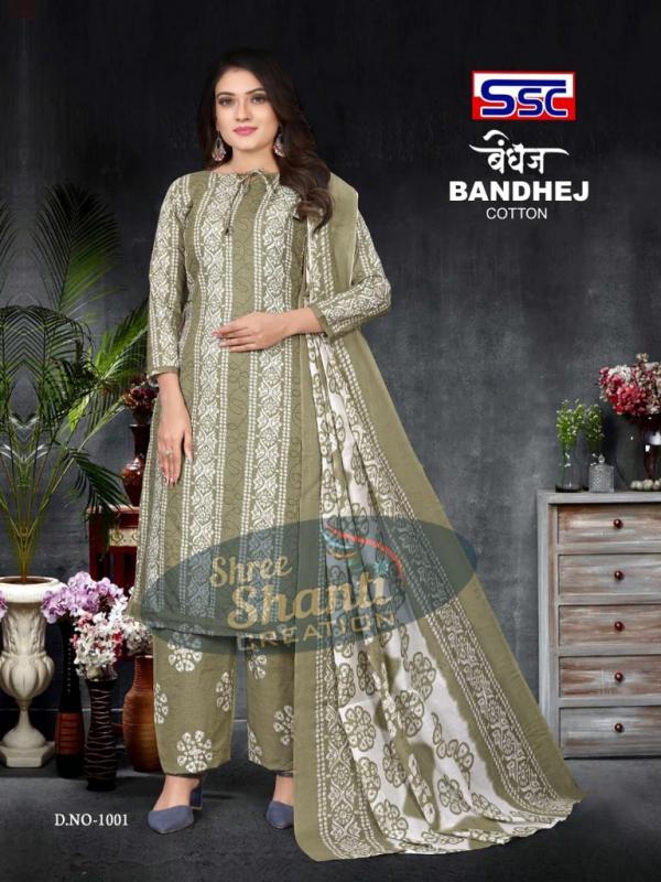 Ssc Bandhej Cotton Designer Exclusive Dress Material